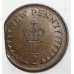 GREAT BRITAIN UK 1971 . HALF 1/2 PENNY . ERROR . CLIPPED PLANCHET